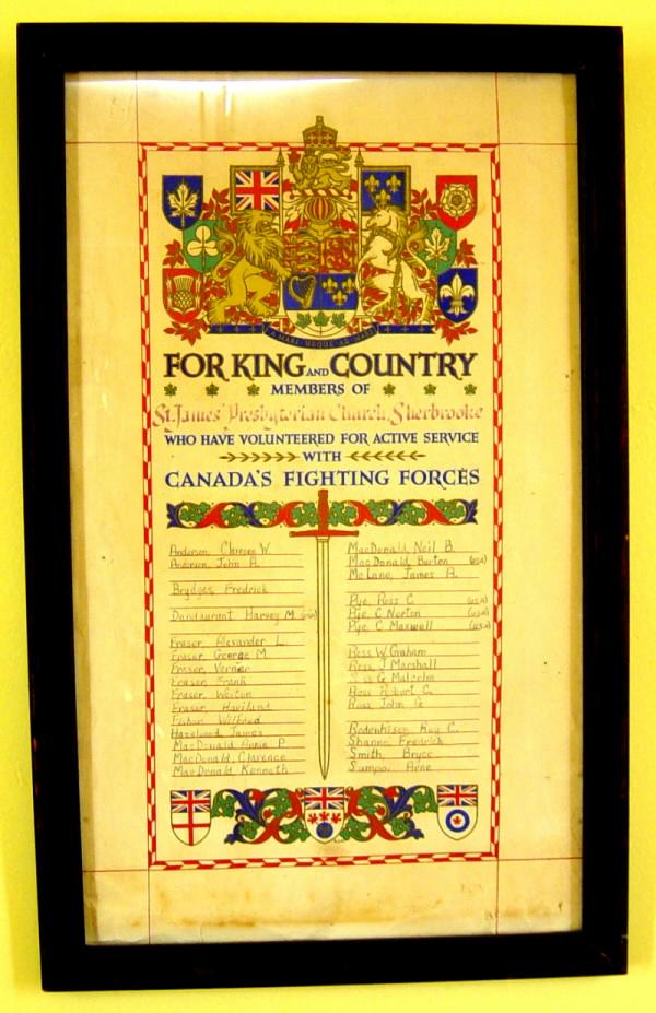 Sherbrooke: honour roll