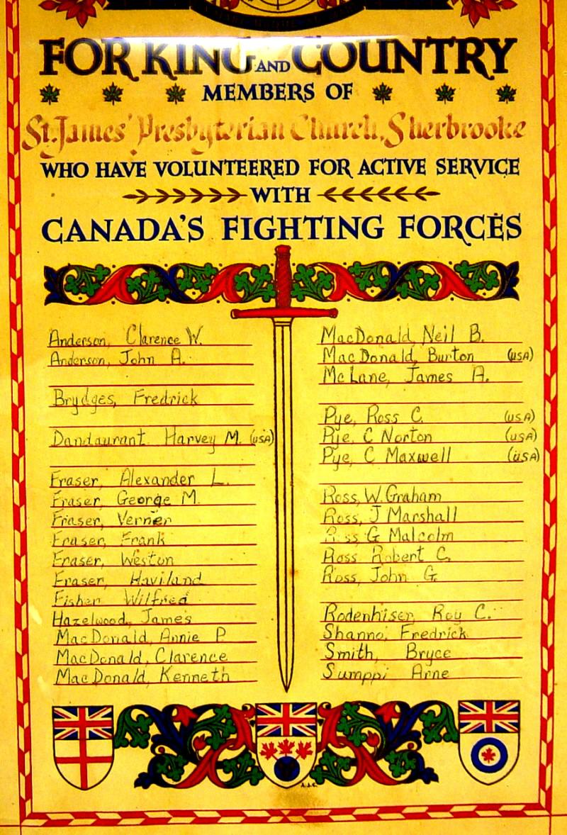 Sherbrooke: honour roll