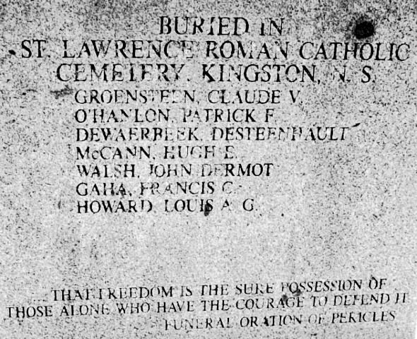 Commonwealth Air Training Plan memorial, north face