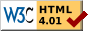Valid HTML 4.01 webpage