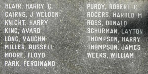 Oxford: war memorial monument, east face