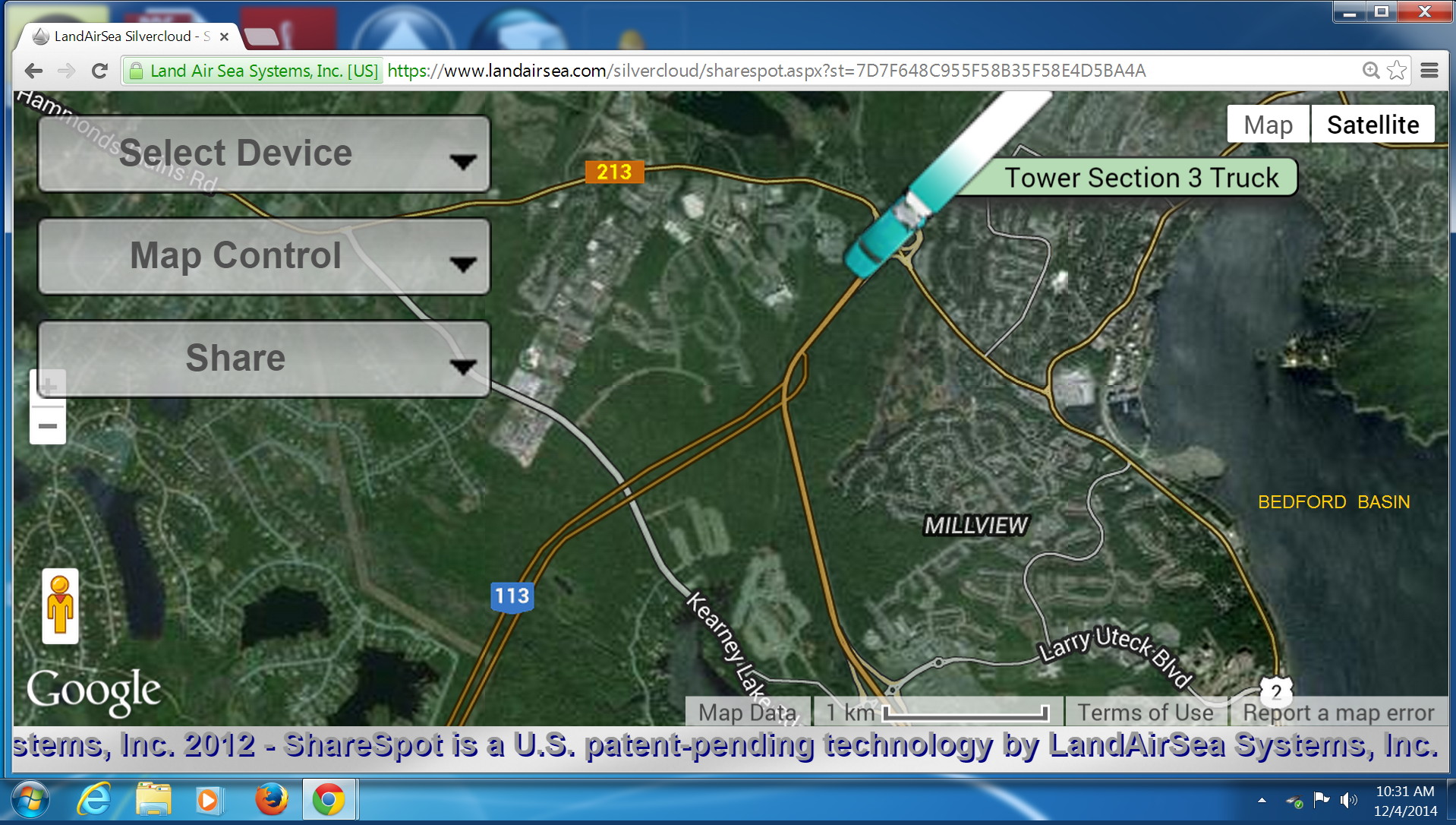 Silvercloud-Real-time-GPS-Tracking-LandAirSea-Systems-Inc-South-Canoe-2014dec04-1031h