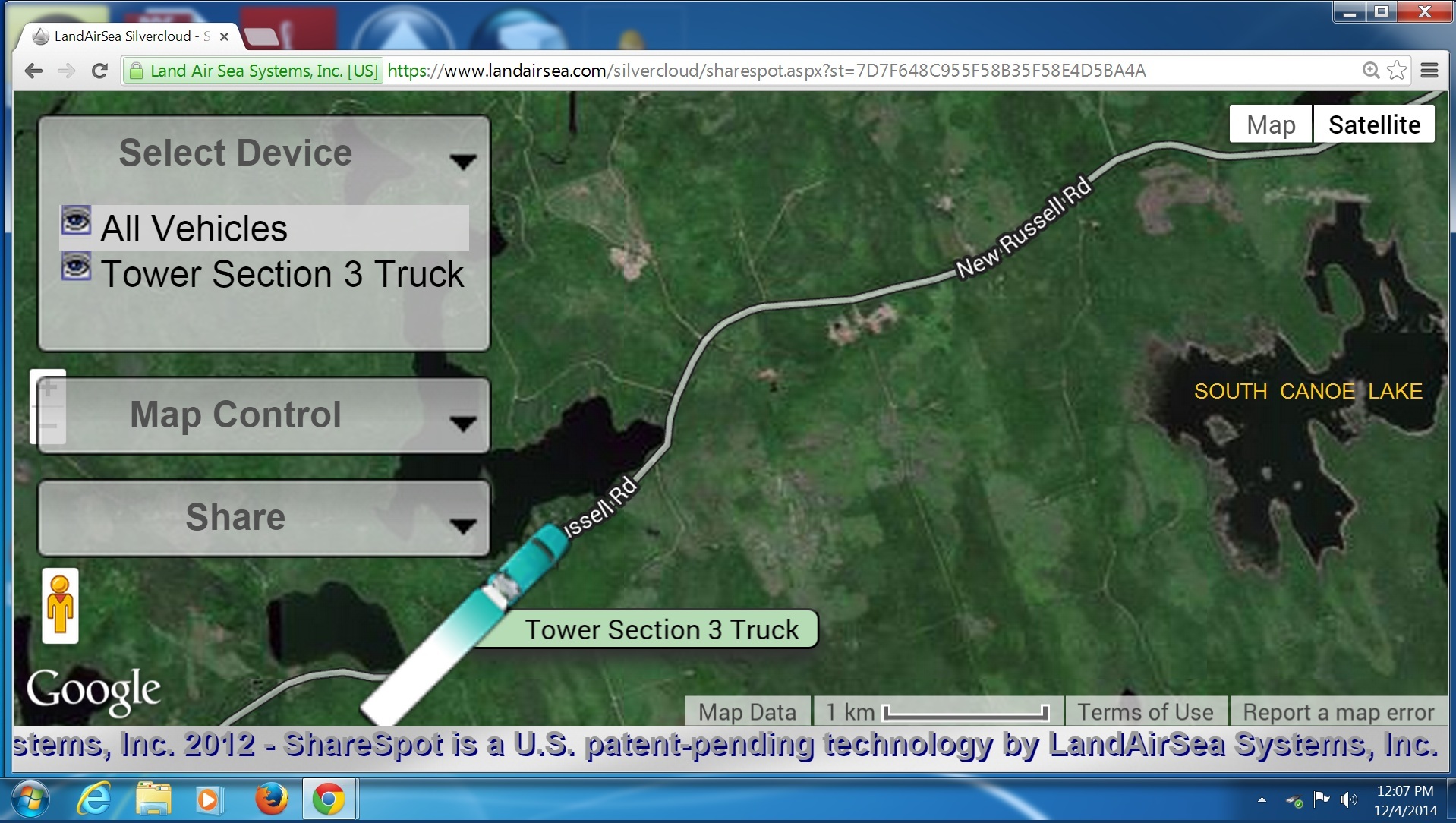Silvercloud-Real-time-GPS-Tracking-LandAirSea-Systems-Inc-South-Canoe-2014dec04-1207h