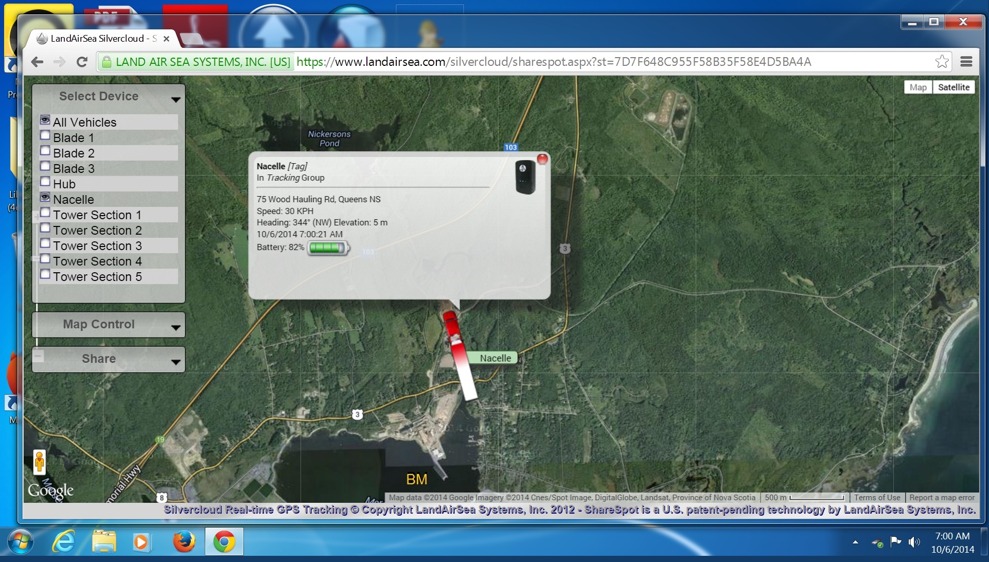 Silvercloud-Real-time-GPS-Tracking-LandAirSea-Systems-Inc-South-Canoe-2014oct06-0700h