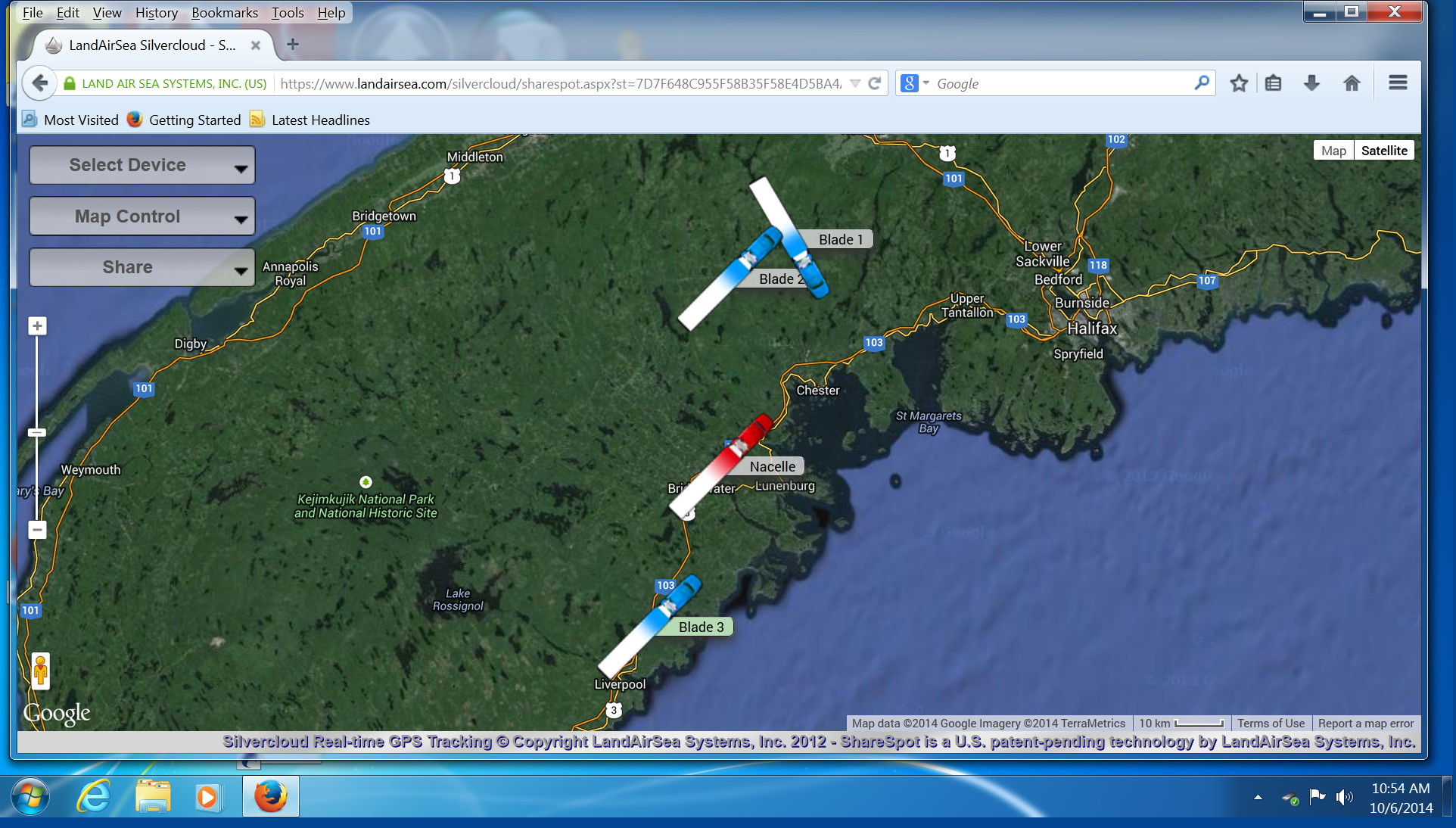 Silvercloud-Real-time-GPS-Tracking-LandAirSea-Systems-Inc-South-Canoe-2014oct06-1054h