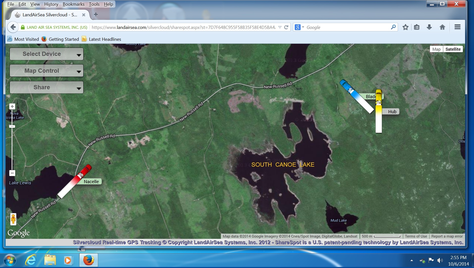 Silvercloud-Real-time-GPS-Tracking-LandAirSea-Systems-Inc-South-Canoe-2014oct06-1455h