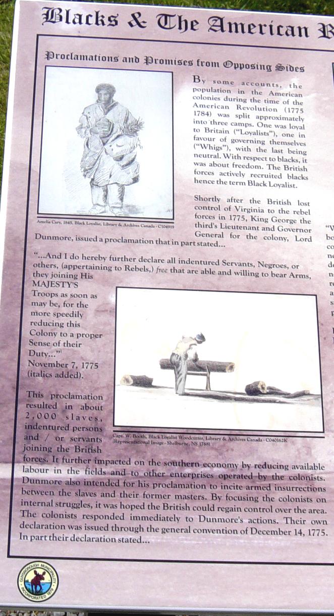 Country Harbour: Loyalist Trail waterside site, north interpretative panel