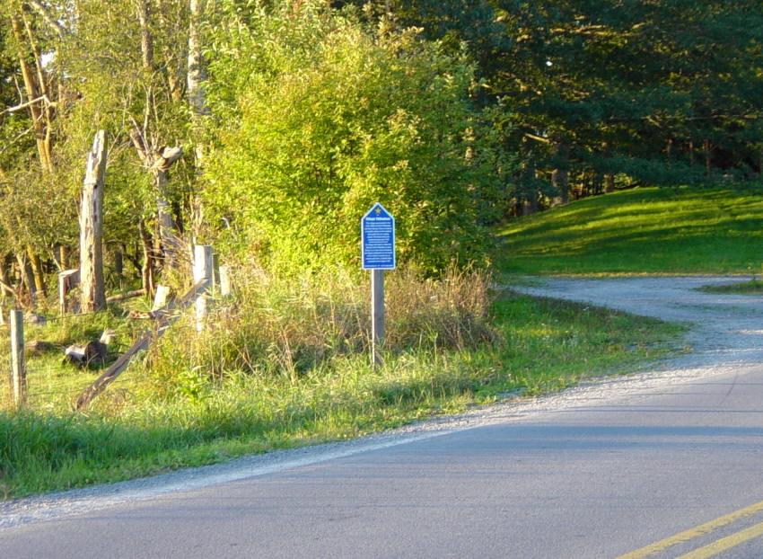 Hants County: Acadian Heritage sign #15, Poplar Grove