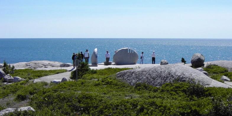 Swissair Flight 111 memorial, Whalesback. Looking southwest toward the crash site.