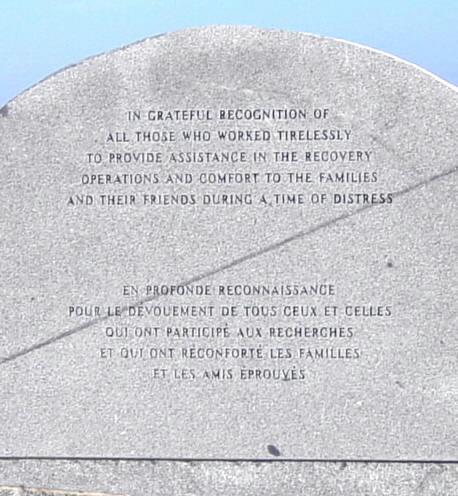 Swissair Flight 111 memorial, Whalesback.