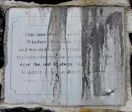 Windsor Junction, Nova Scotia: war memorial monument