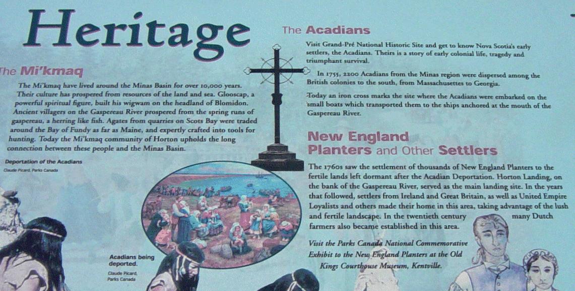 Nova Scotia, Avonport: Veterans Memorial View Park interpretative panels