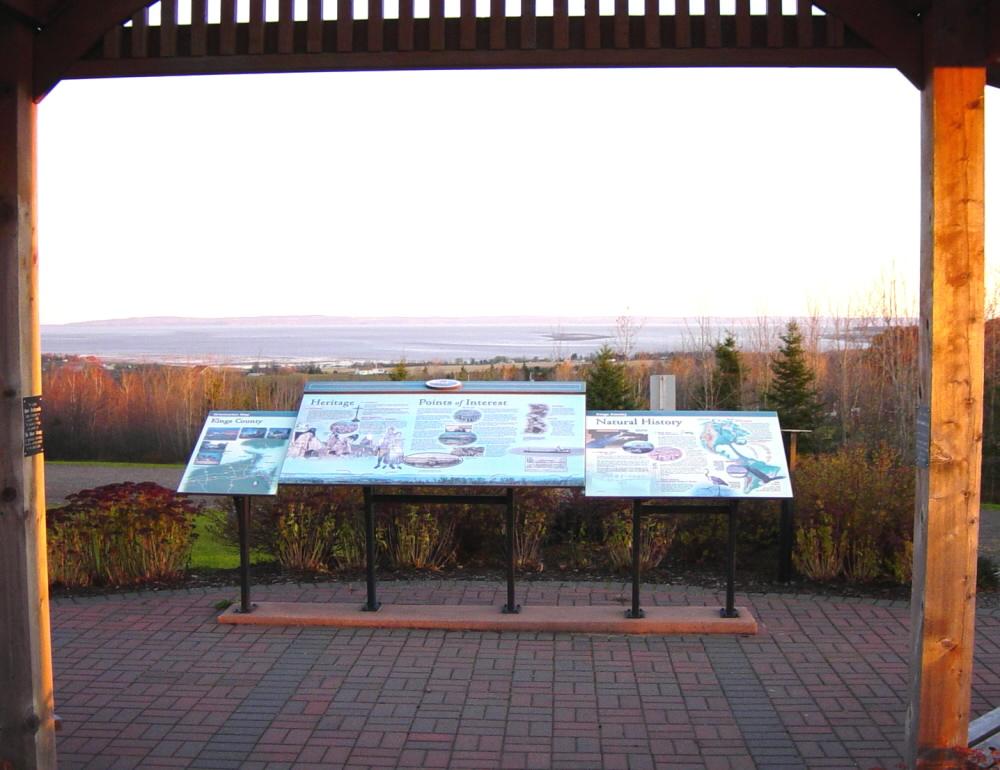 Nova Scotia, Avonport: Veterans Memorial, shortly after sunrise
