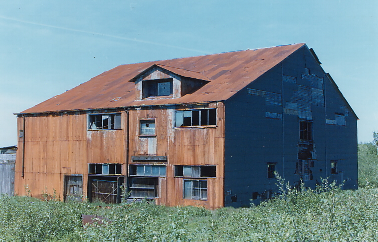 Remains of the transmitter building at Marconi Towers, 1992, Cape Breton Island, Nova Scotia