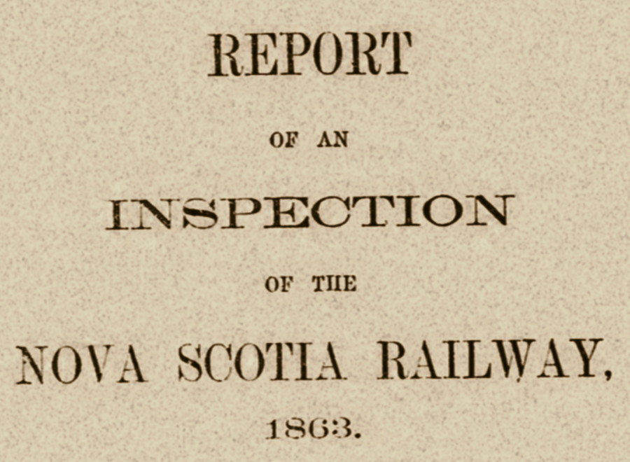 Nova Scotia Railway inspection 1863: page 01 (pdf 08)