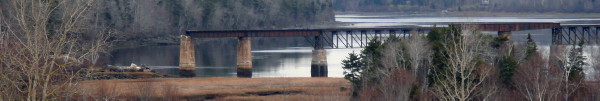 Dominion Atlantic Railway: Sissiboo River Bridge, Weymouth, Digby County, Nova Scotia, 29 Nov 2011