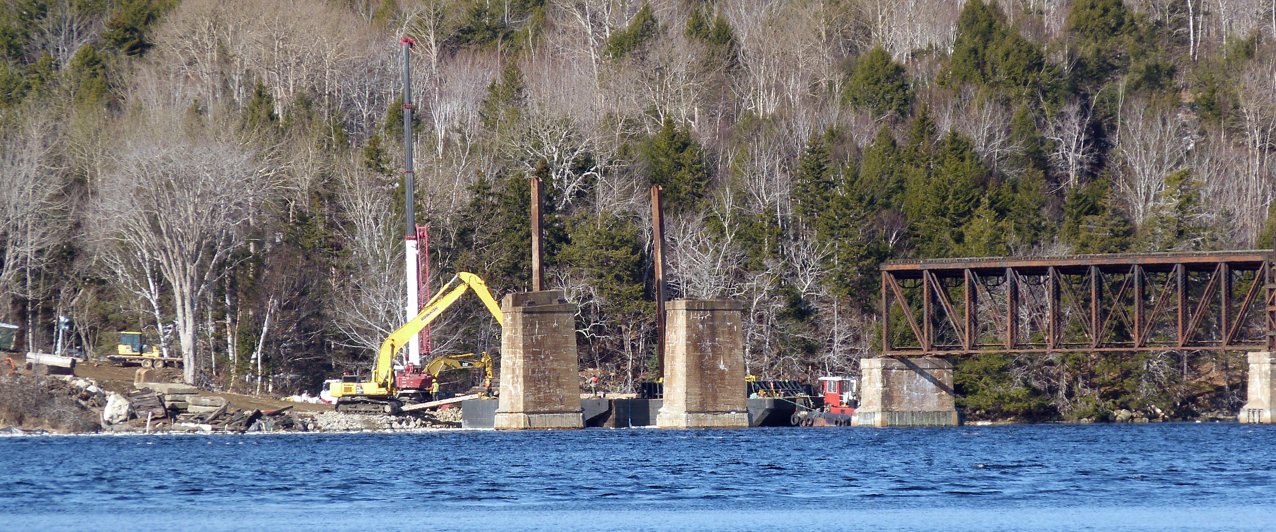 Dominion Atlantic Railway: Sissiboo River Bridge, Weymouth, Digby County, Nova Scotia, 08 Feb 2012