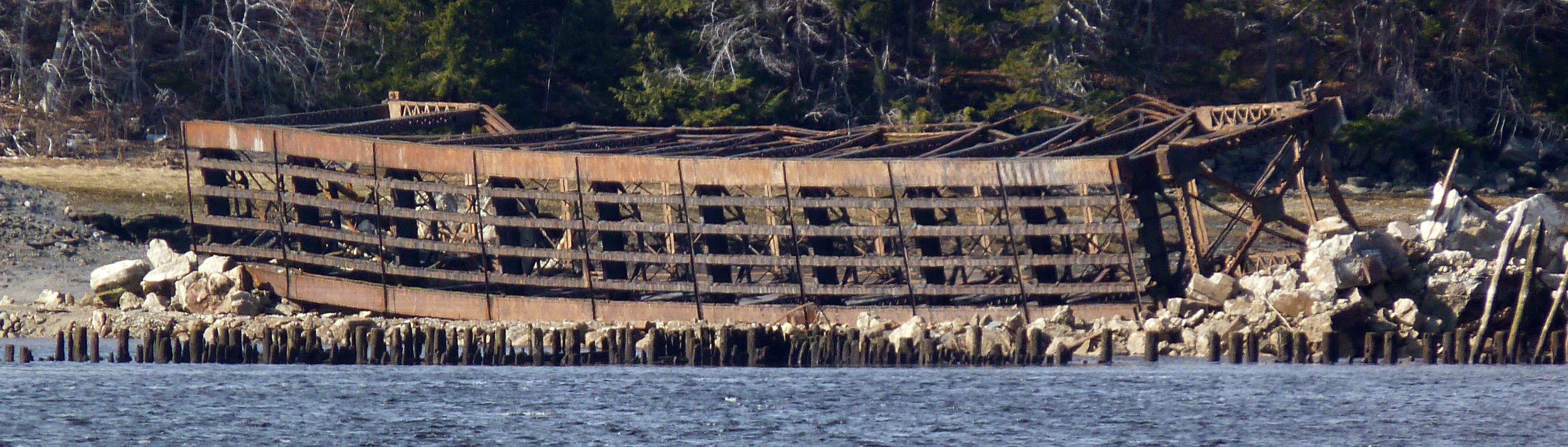 Dominion Atlantic Railway: Sissiboo River Bridge, Weymouth, Digby County, Nova Scotia, 18 Feb 2012