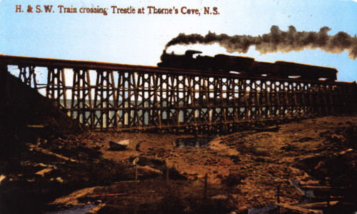 Thornes Cove Trestle, Middleton & Victoria Beach Railway Thornes Cove Trestle, Middleton & Victoria Beach Railway