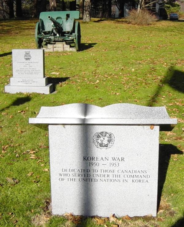 Korean war memorial, Shelburne: looking north